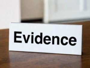 evidence after crash